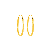 22K Gold Classic Hoop Earrings